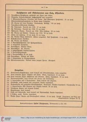 Holzfiguren und Schnitzereien aus Holz, Elfenbein (Nr. 121 - 140)