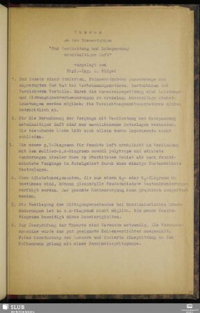 Thesen zu der Dissertation