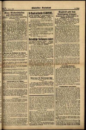 Zweite Ausgabe vom Freitag, den 31. Januar 1941.