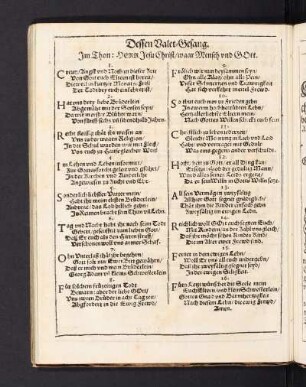 Dessen Valet-Gesang.