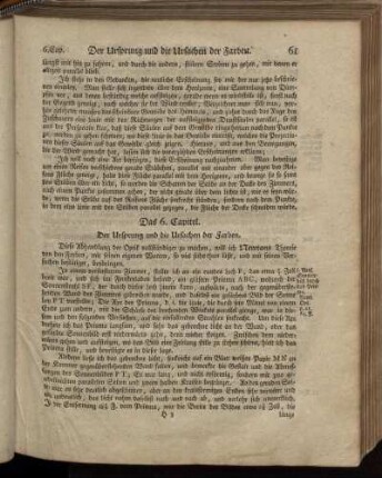 Das 6. Capitel. Der Ursprung und die Ursachen der Farben.