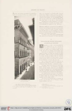 II. Toscanische Werke Giulianos ausserhalb Florenz