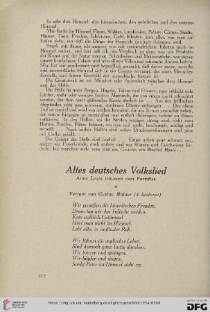 Altes deutsches Volkslied