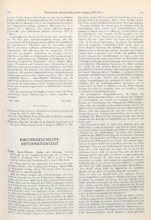 Kirchengeschichte: Reformationszeit
