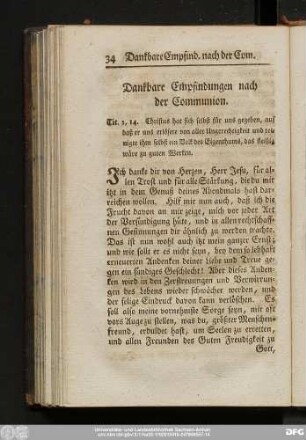 [12)] Dankbare Empfindungen nach der Communion.
