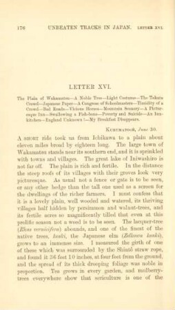 Letter XVI. The plain of Wakamatsu ...