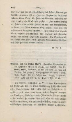 664-679 [Rezension] Ebers, Georg, Ägypten und die Bücher Mose's