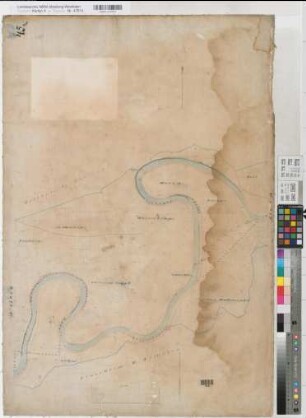 Lippe: Karte der Ufer und des Inundations-Gebietes des Lippe-Flusses von Neuhaus bis Wesel in III Sectionen. Section III: Regierungs-Bezirk Münster in 22 Blättern (11. Blatt)
