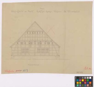 Vehrte (Landkreis Osnabrück): Hof Meyer Zu Hage. Wohnhaus mit Stall (Nord-Ansicht)