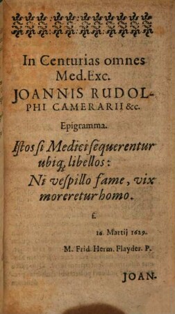 Sylloges Memorabilium Medicinae Et Mirabilium Naturae Arcanorum, Centuriae ..., 12