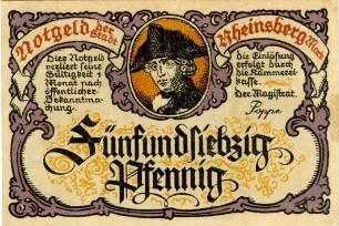 Rheinsberg, Stadt: 75 Pfennig 1922