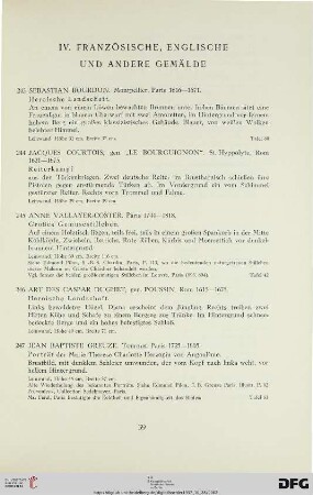 Französische, Englische und andere Gemälde (Nr. 243-258)
