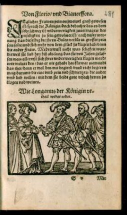 Wie Longanus der Königin urtheil wider redet.