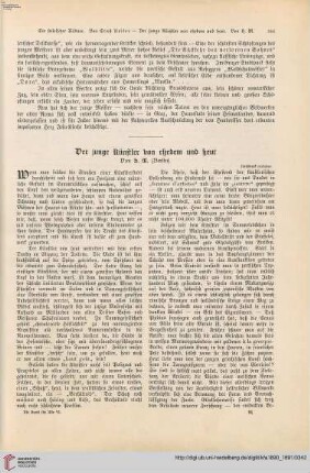 Der junge Künstler von ehedem und heut