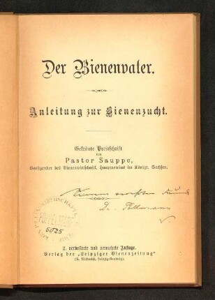 Der Bienenvater : Anleitung zur Bienenzucht