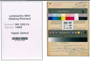Entnazifizierung Gertrud Happel, geb. 16.01.1881 (Kauffrau)