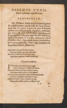 Psalmus XXXII. Beati quorum remissae sunt.