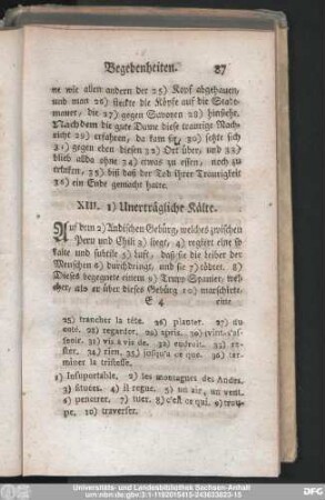 XIII. Unerträgliche Kälte.