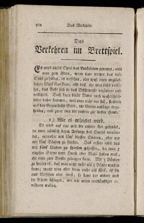 Das Verkehren im Brettspiel.