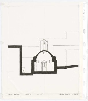 Kirchen auf Ios: Kirche, Agios Wassilis, Ansicht 1:50