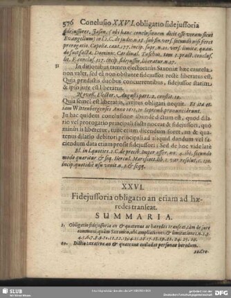 XXVI. Fideiussoria obligatio an etiam ad haeredes transeat