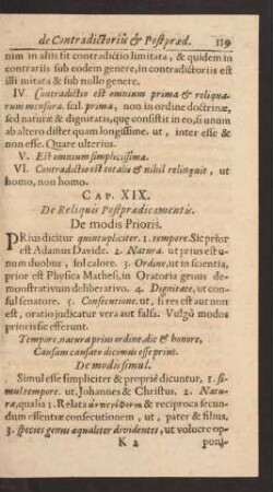 Cap. XIX. De Reliquis Postpraedicamentis.