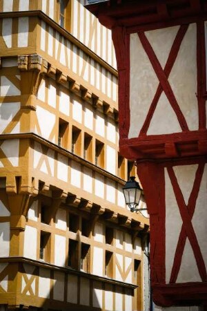 Frankreich. Bretagne. Morbihan. Vannes. Alte Fachwerk Fassaden