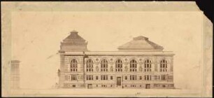 Universitätsbibliothek, Leipzig: Fassade: Seitenansicht