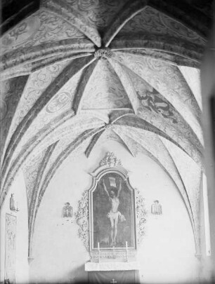 Altarblatt mit Christus am Kreuz (vom ehemaligen Hochaltar aus dem 18. Jahrhundert)