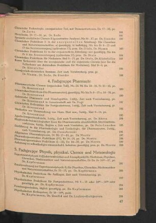 5. Fachgruppe Physik, physikal. Chemie und Meteorologie