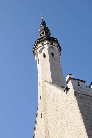 Rathausturm : Der Turm des Rathauses. Aufgenommen im April 2008. Foto Uwe Gerig