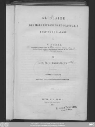Glossaire des mots Espagnols et Portugais dérivés de l'Arabe