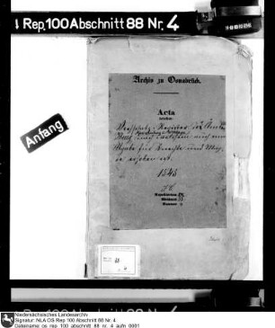 Viehschatzregister (mit Knechte- und Mägdeschatz) der Ämter Iburg, Grönenberg und Wittlage