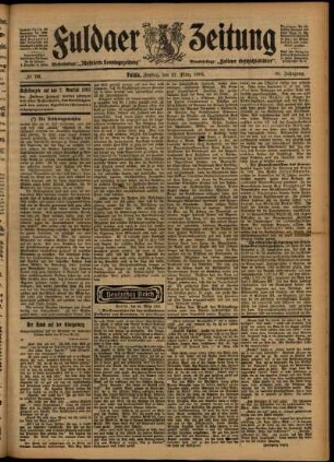 Ausgabe vom Freitag, den 27. März 1903.