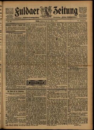 Ausgabe vom Freitag, den 27. März 1903.