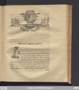 I. Observatio vaginae duplicis.