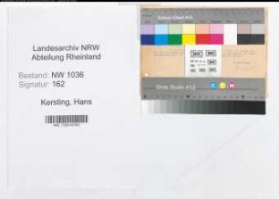 Entnazifizierung Hans Kersting , geb. 18.02.1900 (Ingenieur)