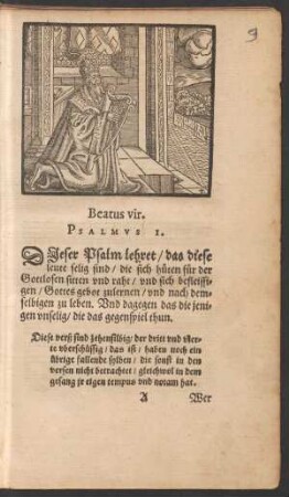 Beatus vir. Psalmus I.