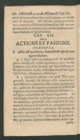 Cap. VII. De Actione Et Passione.