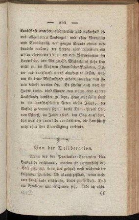 §. 7. Von der Deliberation.