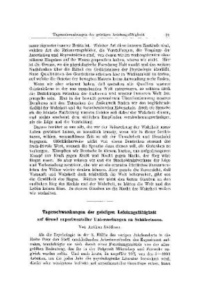 Tagesschwankungen der geistigen Leistungsfähigkeit : auf Grund experimenteller Untersuchungen an Schülerinnen