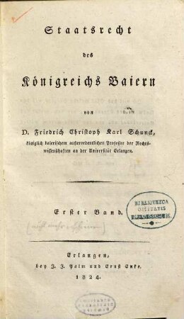 Staatsrecht des Königreichs Baiern, 1