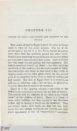 Chapter VII: Tenure of land – Disposition and manners of the people