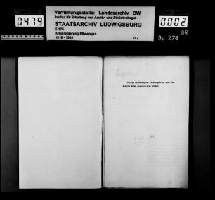 Aktenaussonderung beim Oberamt Gmünd