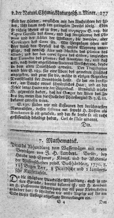 Abhandlung vom Wasserwägen.
