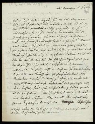 Brief von Wilhelm Grimm an Paul Wigand