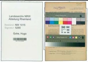 Entnazifizierung Hugo Gohe , geb. 15.04.1896 (Expedient)