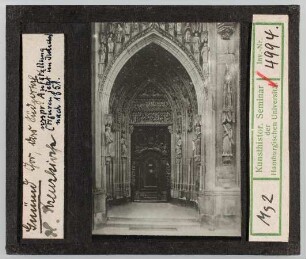 Schwäbisch-Gmünd, Heiligkreuz-Kirche: südl. Chorportal.