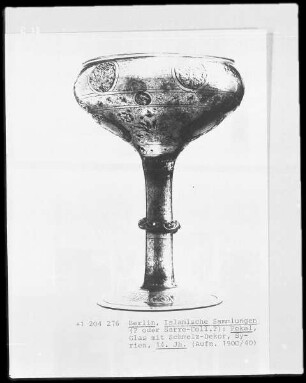 Pokal, Glas mit Schmelzdekor