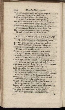 VIII. Ex Epistolis Ex Ponto.